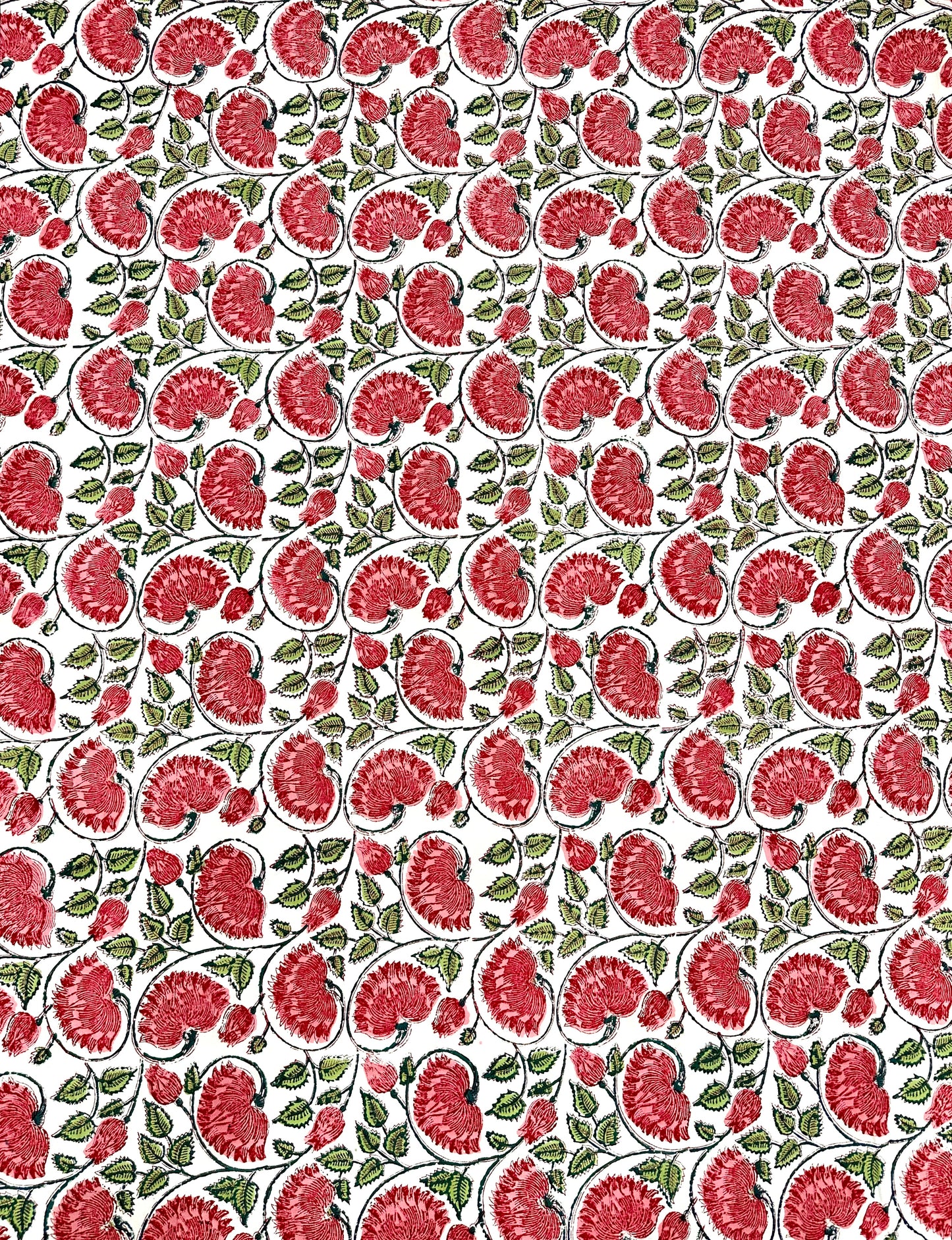 Nityam Hand Block Print Cotton Bedsheet with Reversible Pillow Covers