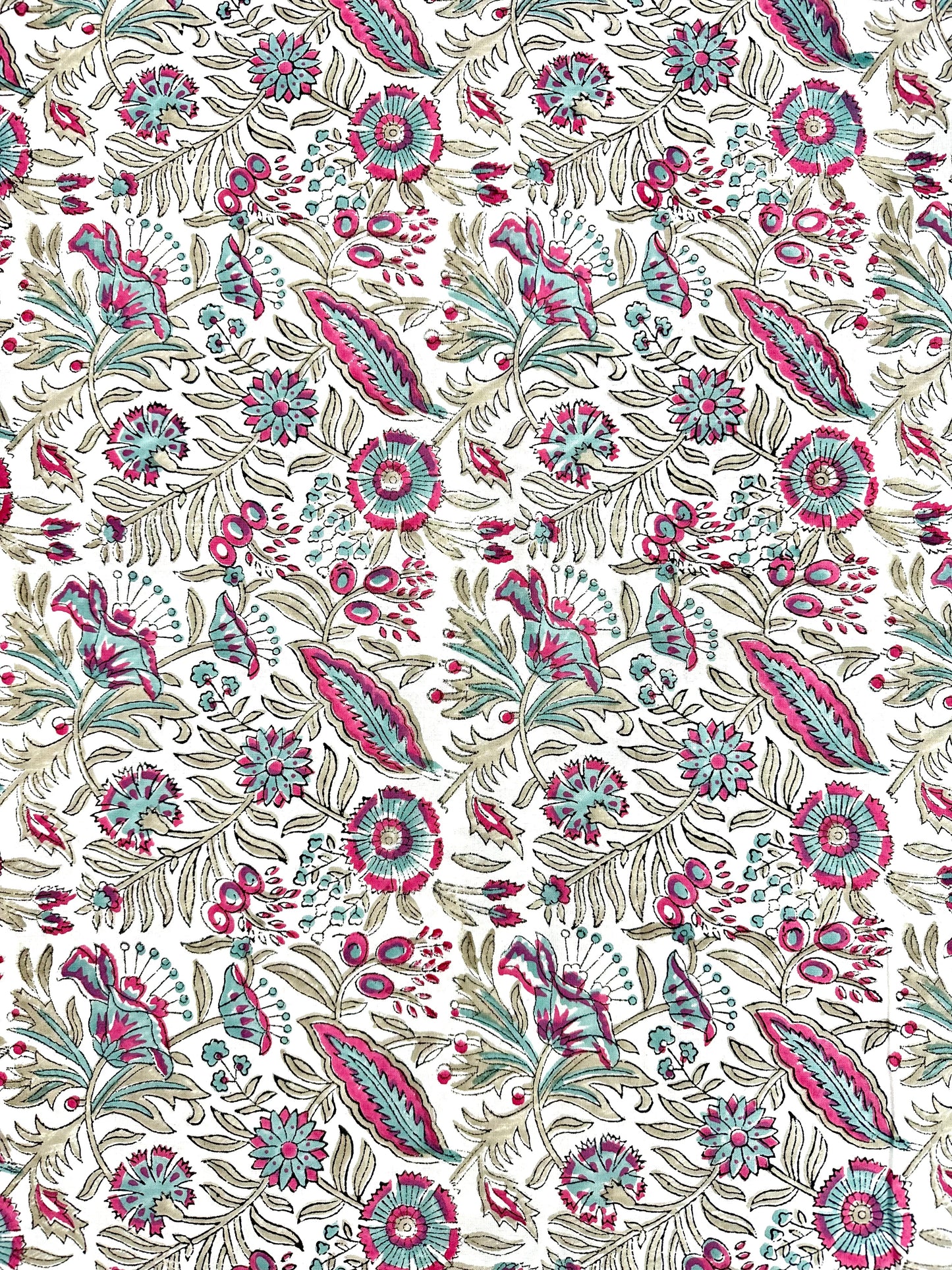 Aroha Hand Block Print Cotton Bedsheet with Reversible Pillow Covers