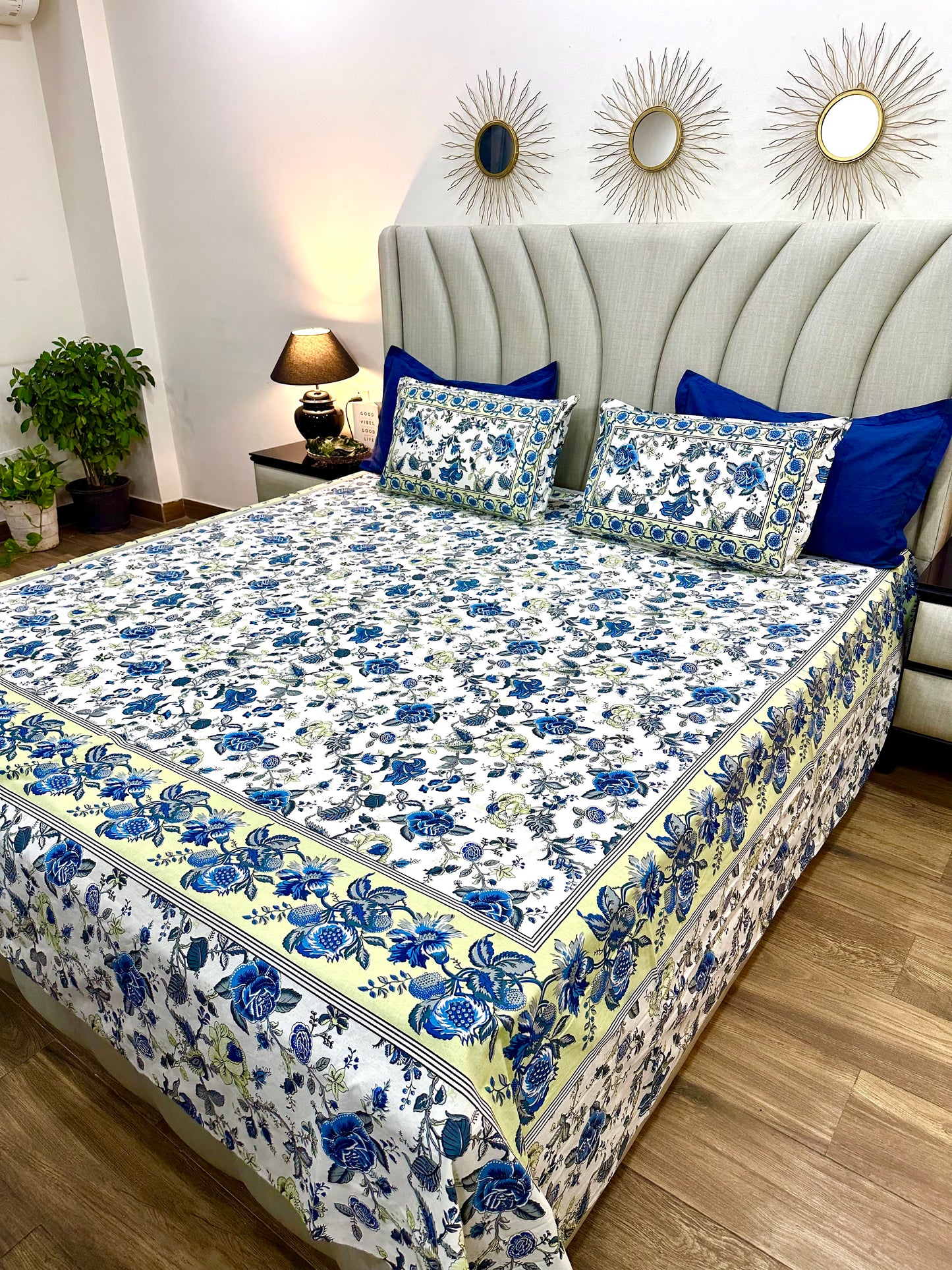 Amani Cotton Bedsheet with Pillow Covers