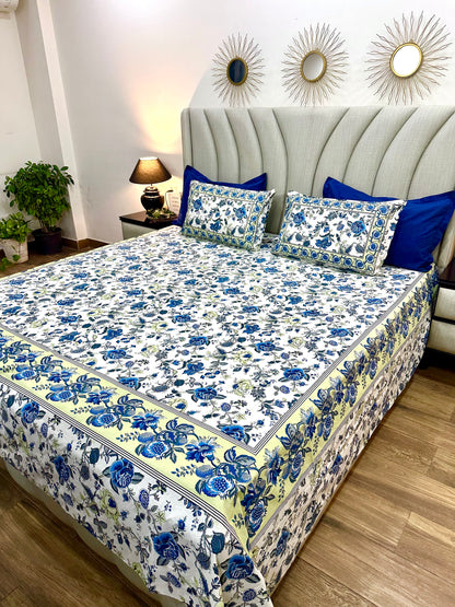 Amani Cotton Bedsheet with Pillow Covers