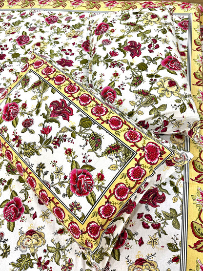 Mayasa Cotton Bedsheet with Pillow Covers