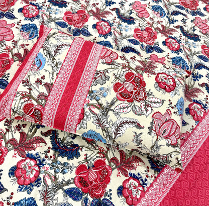 Nadia Cotton Bedsheet with Pillow Covers