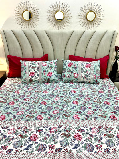 Razaan Cotton Bedsheet with Pillow Covers