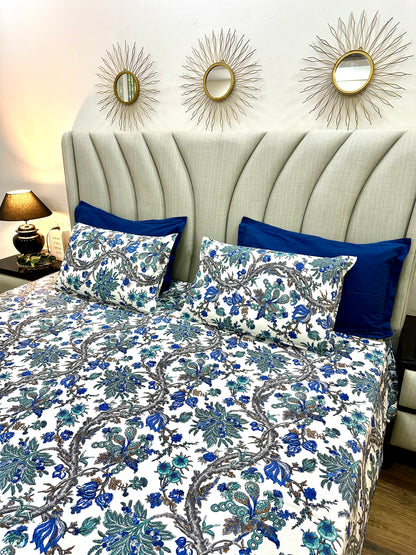 Salma Cotton Bedsheet with Pillow Covers