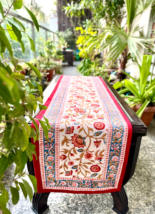 Parnasha Hand Block Print Table Runner