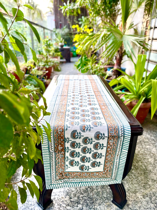 Kumudini Hand Block Print Table Runner